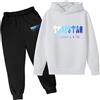 YOUPO Tute for bambini Trapstar, felpa con cappuccio e pantaloni da jogging con stampa Trapstar London autunno/inverno Completi di abbigliamento in 2 pezzi Abbigliamento sportivo (Color : 2, Dimensi