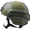 Yililay Casco Airsoft Fast Dimensione di paintball universale Paintball Rilico laterale regolabile NVG Mount Protective Helmet per caccia, nero, verde