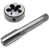 Aoyswuz 2 Pezzi Maschiatura e Rotondo M16 x 1,5 Macchina Vite Rubinetto HSS Maschi per Filettare, Set Filiera per Filettatura per Dado a Vite di Riparazione Filettatura (M16)