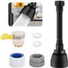 Zimoer Prolunga Rubinetto Cucina Girevole a 360°, 3 Modalità Aeratore Rubinetto Cucina, Doccino per Lavandino Cucina, Rompigetto Universale Rubinetto Testa a Spruzzo per Bagno e Cucina (Nero)