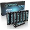 POWEROWL Batterie AA, Batterie Litio AA 1,5V, Batteria Doppia A - Confezione da 8 (Non ricaricabile)