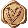 Mogokoyo 100 adesivi per sigilli in cera, 29 mm, oro anticato, a forma di cuore, vintage, per inviti di nozze, per San Valentino, compleanno, Natale, forniture per feste