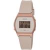 Casio Quadrante in gomma unisex per adulti vintage digitale in oro rosa unisex Lw-204-4Adf (D213), colore cinturino: beige, Rosa Digitale, Digitale