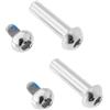 Create idea 2 set di 29 mm MTB sospensione posteriore ammortizzatore bullone di montaggio M8 semi-rotondo esagonale Socket viti di bloccaggio femmina con chiodi 12 mm