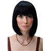 WIG ME UP - 7803-1 Parrucca Donna Corta Bob Frangetta Punte ricurve Nero Nero carbone