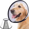 SUQ Collari Protettivi, Collare Protettivo in Plastica Copri Collo, Sicurezza Anti-Morso per Cane di Taglia Grande, Fare Il Bagno, Tagliare Le Unghie, Circonferenza del Collo (45-50cm, 100 libbre+)