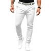 seiveini Pantaloni Uomo Chinos Estivi Slim Fit Casual Pantaloni Lavoro Uomo Skinny Lunghi Elasticizzato Pantaloni da Jogging in Stile Chino per Il Tempo Libero E Bianco XXL