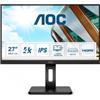 AOC P2 U27P2 LED display 68,6 cm (27") 3840 x 2160 Pixel 4K Ultra HD Nero