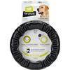 Ferplast Gioco Cane, Anello Dispenser Crocchette Cani, in Materiale Durevole da Masticare, Aroma Carne, per Igiene Dentale, SMILE Anello Fitness, Giochi per Cane Grande, Nero