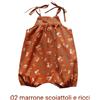 Tutina Cotone, 18 mesi, 02 marrone scoiattoli e ricci