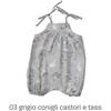 Tutina Cotone, 24 mesi, 03 grigio conigli castori e tassi