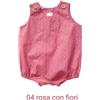 Pagliaccetto Cotone, 12 mesi, 04 rosa con fiori