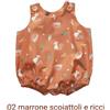 Pagliaccetto Cotone, 3 mesi, 02 marrone scoiattoli e ricci