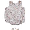 Pagliaccetto cotone BIO, 6 mesi, 01 fiori