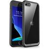 SUPCASE Cover per iPhone SE 2022, iPhone SE 2020, iPhone 8, iPhone 7 [UB Style] Protezione Ultrasottile Trasparente Antiurto Paraurti in TPU (Nero)