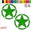Kit Adesivi 4x4 off Road Stella Militare US Army Scegli Colore e Misura cod.1653