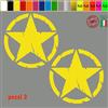Kit Adesivi 4x4 off Road Stella Militare US Army Scegli Colore e Misura cod.1653