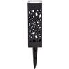Aigostar Lampioncino segnapassi Led Tower 0,006W Nero con pannello solare IP44 RGB con sensore crepuscolare Aigostar