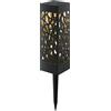 Aigostar Lampioncino segnapassi Led Tower 0,006W Nero con pannello solare IP44 Bianco caldo 2700K con sensore crepuscolare Aigostar