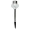 Aigostar Lampioncino segnapassi Led Dahlia 0,012W in acciaio con pannello solare IP44 Bianco freddo 6500K con sensore crepuscolare Aigostar