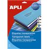 APLI 12963 - Etichette traslucide resistenti alle intemperie, 105,0 x 148,0 mm, 20 fogli