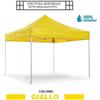 GRECOSHOP Gazebo pieghevole impermeabile in alluminio 3x3m Giallo Ocra - Mod. Super Ignis