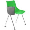 Sedia sala d'attesa AMIR CON SCRITTOIO, Pratica e versatile, colore Verde
