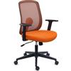Sedia da Ufficio VESPA, Supporto Lombare, Tessuto e Rete, Arancione