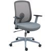 Sedia da Ufficio VESPA GREY, Supporto Lombare, Tessuto e Rete, Grigio