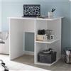 Scrivania Per Computer YASIRA, in Legno Lucido, 82x60x76cm, Bianco