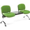 Panca Sala d'Attesa a 2 Posti e Tavolino MOBY BASE, Tessuto Verde Lime