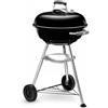 Weber Barbecue a carbone Weber Compact kettle 47 nero con kit ciminiera