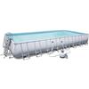 Bestway Piscina Power Steel Frame rettangolare Bestway 56623 con accessori 956x488x132 cm