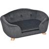 DecHome Cuccia per Cani o Gatti da Interno Taglia Medio Piccola Divanetto da con Cuscino Lavabile 70x47x30cm Grigio Antracite