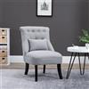 DecHome Poltrona Vintage Retrò in Tessuto Lino 52.5x69x77 cm colore Grigio chiaro - 8337D7GY