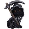 Nemesis Now Amara Grim Reaper - Statuetta di gatto felino, 10,2 cm, colore: nero