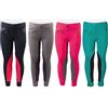 PFIFF 102603 - Leggings da Equitazione Ella in Tessuto, con Inserti in Tessuto, per Bambine, Colore: Grigio/Viola 128