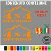 Kit 2 Adesivi 4x4 off Road Montagna Decal Fuoristrada Universale auto cod.1681