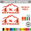 Kit 2 Adesivi 4x4 off Road Montagna Decal Fuoristrada Universale auto cod.1681