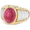 Mauboussin - Anello Nadia in oro giallo 18kt con tormalina e perle anni '80 - Donna - oro giallo 18kt/madreperla/tormalina - 50