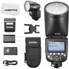 Godox V1Pro C Testa Rotonda Della Macchina Fotografica Flash 2.4G X Wireless HSS 76Ws E-TTL Li-ion Testa Rotonda Della Macchina Fotografica Speedlight Con Flash Esterno SU-1 per Canon
