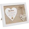 Maturi Targa autoportante con Un Cuore Intrecciato Sentiment Gift-Grandma, Legno ingegnerizzato, Marrone, 20 x 15 x 1.5cm