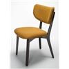 BELLELLI DESIGN Sedia legno moderna imbottita - Telaio MONOBLOCCO Faggio tinto MOKA - Rivestimento tessuto BOUCLE 3 colori - SURI Wood