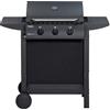 Enders San Diego 3 Barbecue a Gas da Campeggio, 3 bruciatori, Grill a gas da esterno, Coperchio con Termometro, BBQ piccola per Balcone o Giardino, Griglia in Acciaio Inox, 30 mbar #8116633