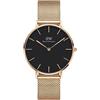 Daniel Wellington Petite Melrose Orologio Unisex Adulto, 36mm, in Maglia, Oro Rosa