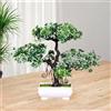 Albero bonsai artificiale albero giapponese in vaso con vasi di piante finte da