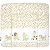 roba Materassino per Fasciatoio Safari, per Bambini e Neonati, 85 x 75 cm, Morbido e Imbottito, Rivestito in PU, con Leone, Giraffa, Tigre, Coccodrillo, Bianco e Giallo