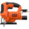 Black+Decker BES603-QS Seghetto Alternativo Elettronico 400W, Design Compatto ed Ergonomico, Cambio Lama senza Attrezzi, Taglio Obliquo 0-45º, Accetta Lame a T, Velocità 0-3000 cpm