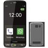 SAIET SMART STS502 5 8GB RAM 1GB DUAL SIM 4G BLACK SENIOR PHONE + COVER