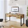DEGHI Scrivania 152x60 cm in legno rovere western con porta usb e cassetti - Belvedere